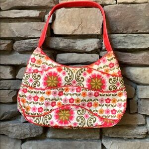 Y2K Vera Bradley shoulder purse (green and pink paisley pattern)